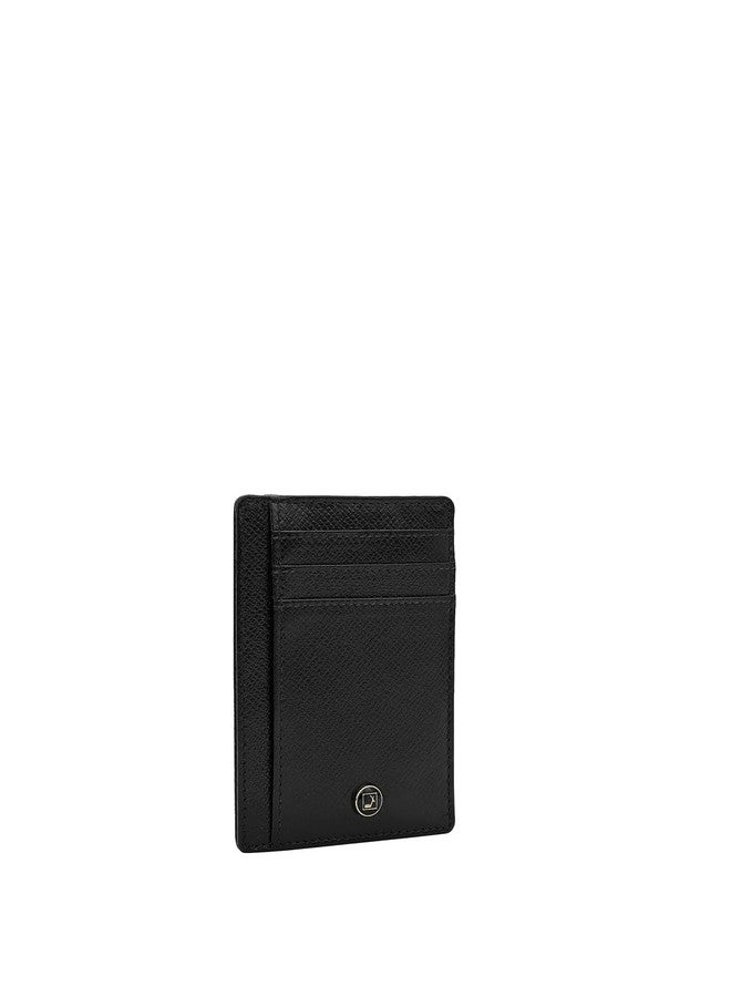 Da Milano Leather Card Holder for Men & for Women - Black - Image 2